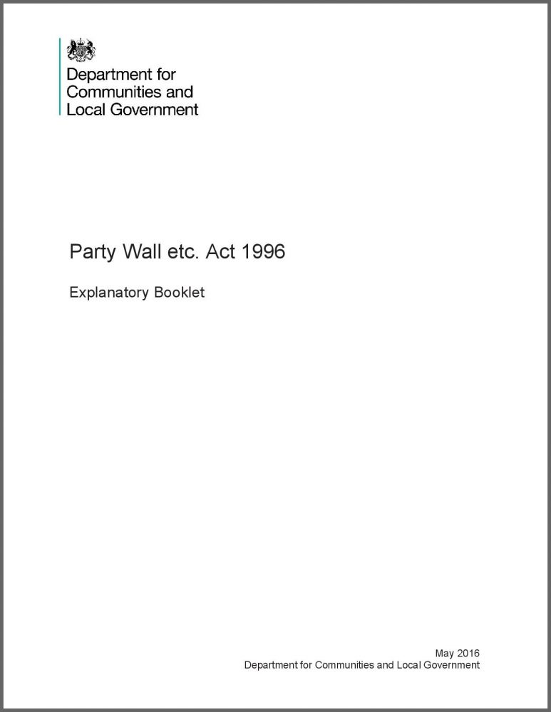 Download the Government Party Wall Booklet